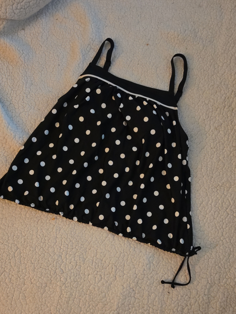 Beach House Light Blue Polka Dot Swim Top